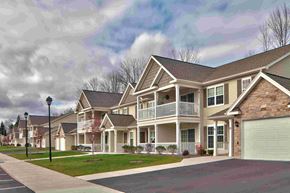 Churchville apartment for rent - a row of houses on a street with a street light