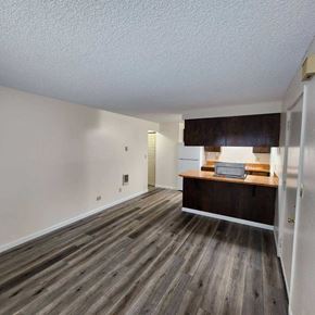 Kelso apartment for rent - A room with wooden flooring and a white door.