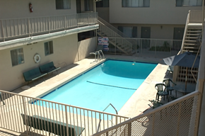 Glendora apartment for rent - a view of the pool from the balcony of a hotel