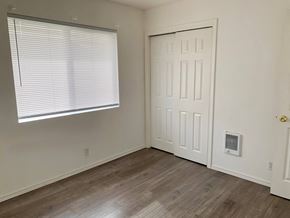Castle Rock apartment for rent - A room with a white door and a window with blinds.