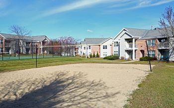 Sand volleyball court