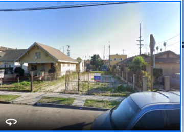 Los Angeles apartment for rent - a view of a yard with a fence and some houses
