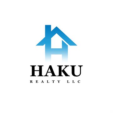 Honolulu apartment for rent - A logo for Haku Realty LLC featuring a blue house shape.