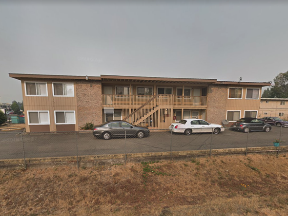 Lakewood apartment for rent - an apartment building with cars parked in front of it