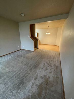 Fargo apartment for rent - the living room and dining room of an empty apartment