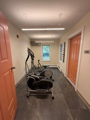 New Haven apartment for rent - A gym room with a treadmill and exercise bike.