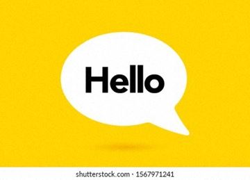 New York apartment for rent - a white speech bubble with the word hello in it