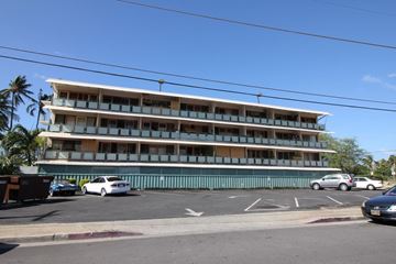 Waianae apartment for rent - the building where the hotel is located is shown from the street