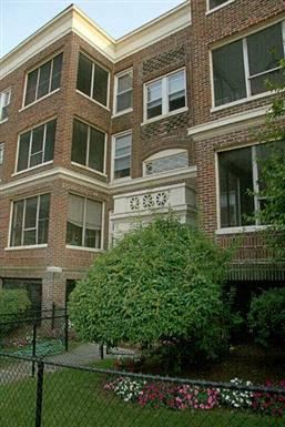 Brighton apartment for rent - a large brick building with a tree in front of it