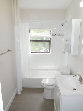 Allston apartment for rent - Renovated Bathroom with Tub