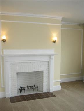 Worcester apartment for rent - a living room with a fireplace and a rug