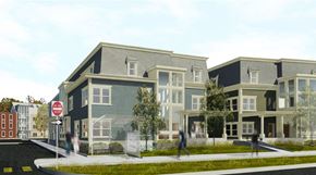Medway apartment for rent - Two 3-story buildings. Elegant modern design, landscaped grounds.