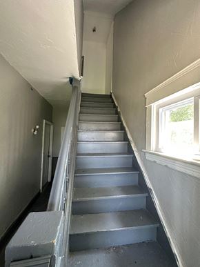 Cleveland apartment for rent - the stairway to the second floor of the house is empty