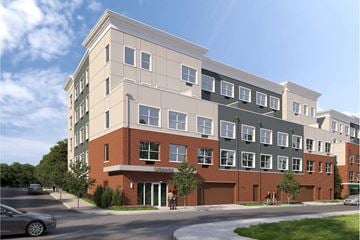 Bound Brook apartment for rent - a rendering of a new apartment building on a city street