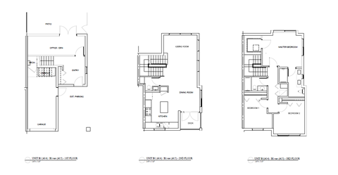 Floor plan for 3 beds, 3 baths, 1636 sqft