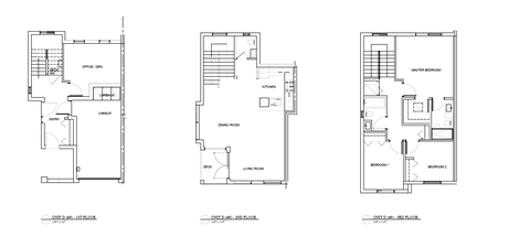 Floor plan for 3 beds, 3 baths, 1668 sqft