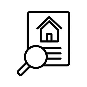 Milwaukee apartment for rent - with a magnifying glass and a code icon premium vector