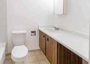 Wainwright apartment for rent - a bathroom with a toilet and a sink