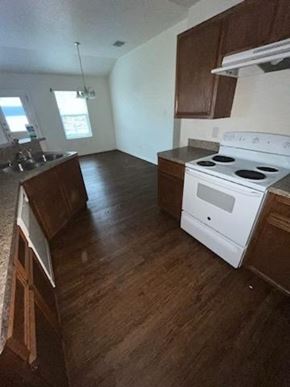 Killeen apartment for rent - an empty kitchen with a stove and a sink