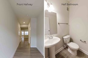 Chambersburg apartment for rent - A white bathroom with a toilet and sink.