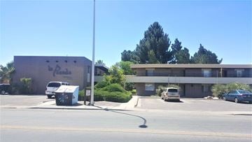 Las Cruces apartment for rent - an empty parking lot in front of an office building