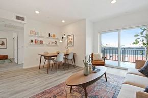 Los Angeles apartment for rent - a living room and dining room with a balcony