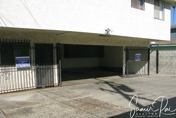 Inglewood apartment for rent - the entrance to a parking garage of a building