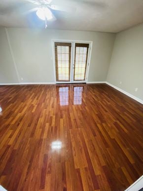 Lafayette house for rent - an empty living room with a hard wood floor