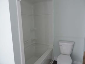 Stellarton apartment for rent - a small bathroom with a toilet and a bath tub