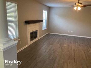 Middleburg house for rent - A room with a fireplace and wood flooring.