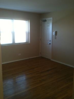 St. Louis apartment for rent - A room with a white door and a window.