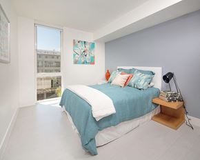 San Diego apartment for rent - Modern finish bedroom at Idea1 Apartments in in San Diego CA
