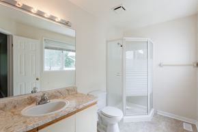Ottawa apartment for rent - a bathroom with a sink toilet and a shower