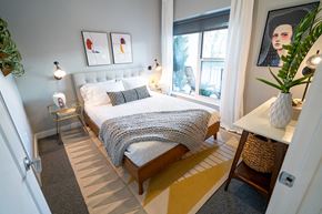 St. Louis apartment for rent - here we are viewing the master bedroom  at Grand Flats, St. Louis