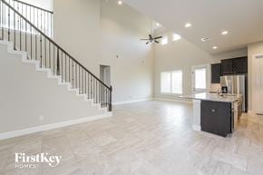 Richmond house for rent - an open kitchen and living room in a new home