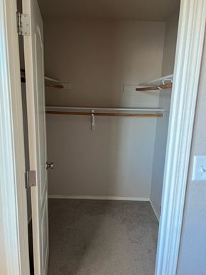 El Paso apartment for rent - a walk in closet with shelves and a door