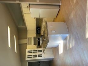 Garden Valley house for rent - an overhead view of a kitchen with a staircase