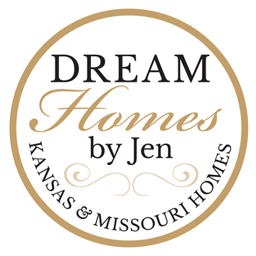 Kansas City house for rent - a circular logo for dream homes by jen with text