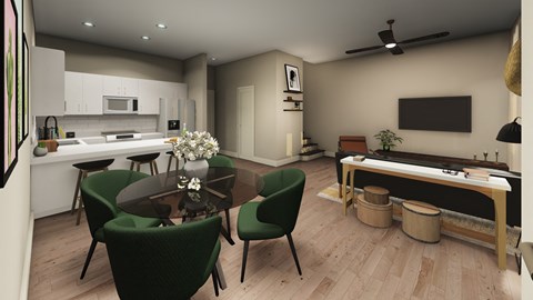 Floor plan for 2 beds, 2.5 baths, 1298 sqft