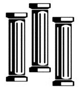 Santa Cruz apartment for rent - three columns in a row with the letter u in the middle
