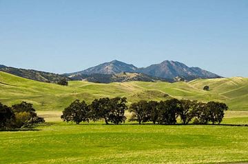 Livermore apartment for rent - A green field with trees and mountains in the background.