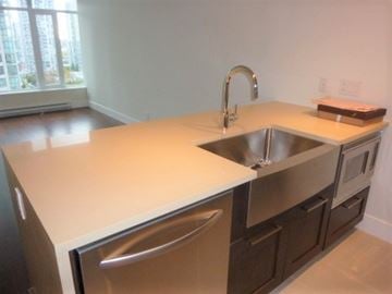 Vancouver apartment for rent - A kitchen with a sink and a window.