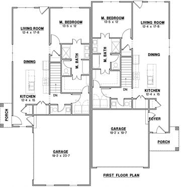 Lenexa apartment for rent - a floor plan of a house with two bedrooms and a living room