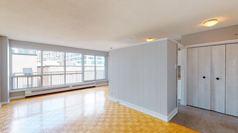 Floor plan for 1 bed, 1 bath