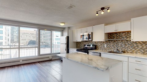 Floor plan for 1 bed, 1 bath