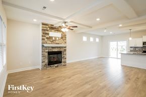 Clarksville house for rent - the living room is open to the kitchen and family room