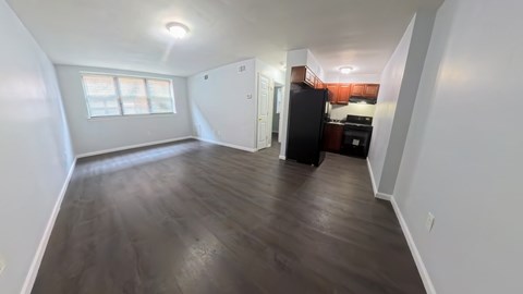 Floor plan for 1 bed, 1 bath, 750 sqft