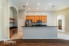 Riverview house for rent - a kitchen with a counter top and a