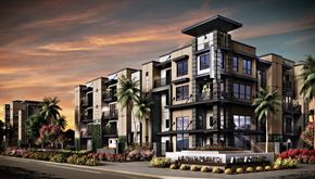 Avondale apartment for rent - a rendering of an apartment building with palm trees