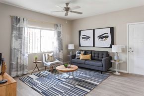 Avondale apartment for rent - a living room with a couch and a ceiling fan